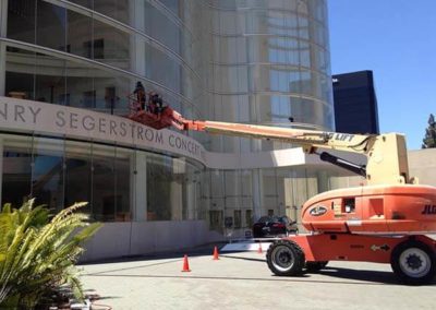 Concert Hall Window Washing Exterior