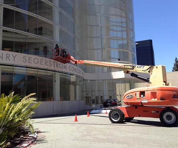 Concert Hall Window Washing Exterior